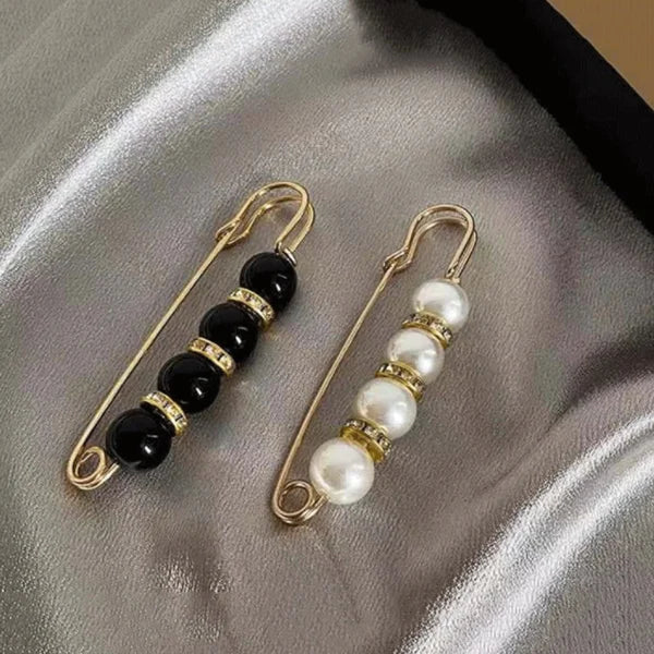 💎Fancy Rhinestones Pearls Safety Pin Brooch💖