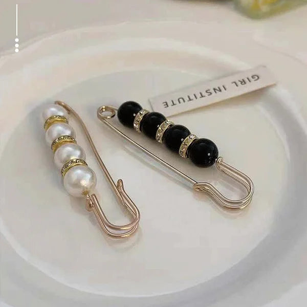 💎Fancy Rhinestones Pearls Safety Pin Brooch💖