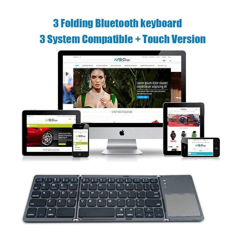 (🎃HALLOWEEN PRE SALE - 49% OFF) Foldable Bluetooth Keyboard with Touchpad 🎃