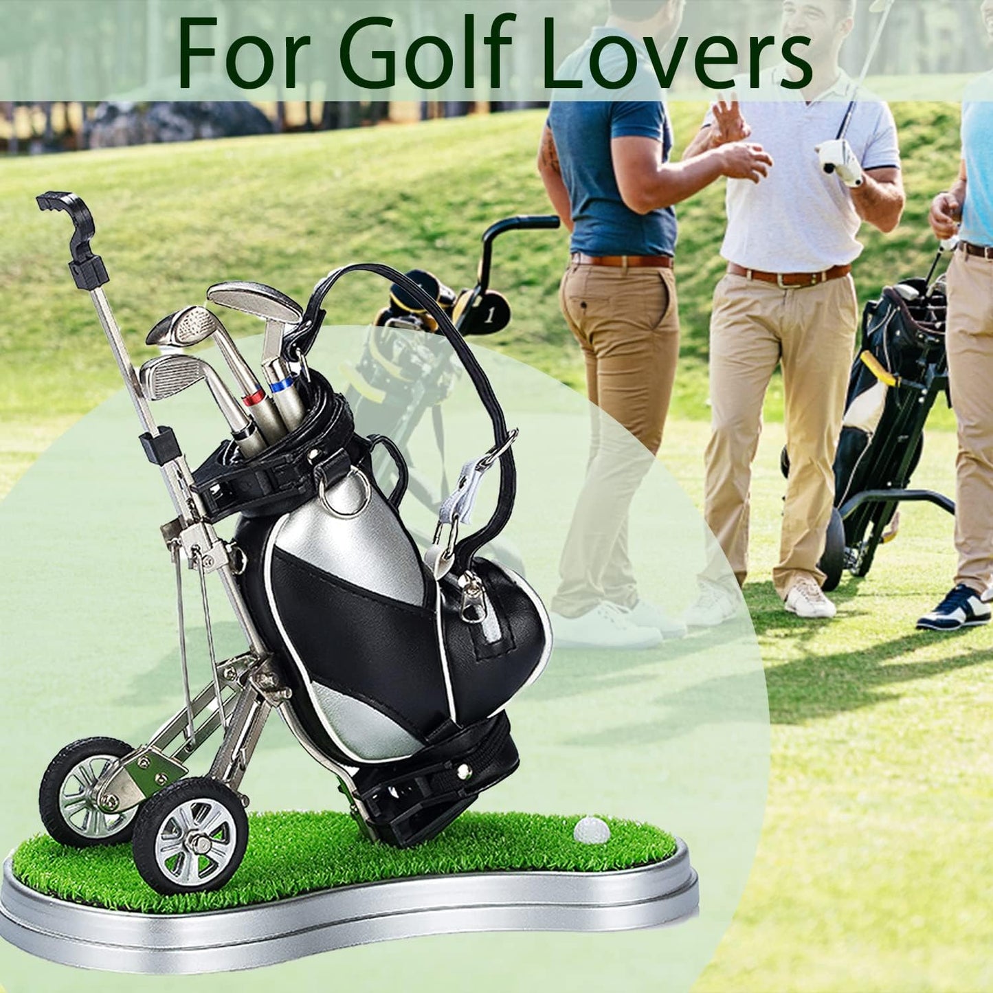 Golf Pen Holder Desk Golf Gifts for Men