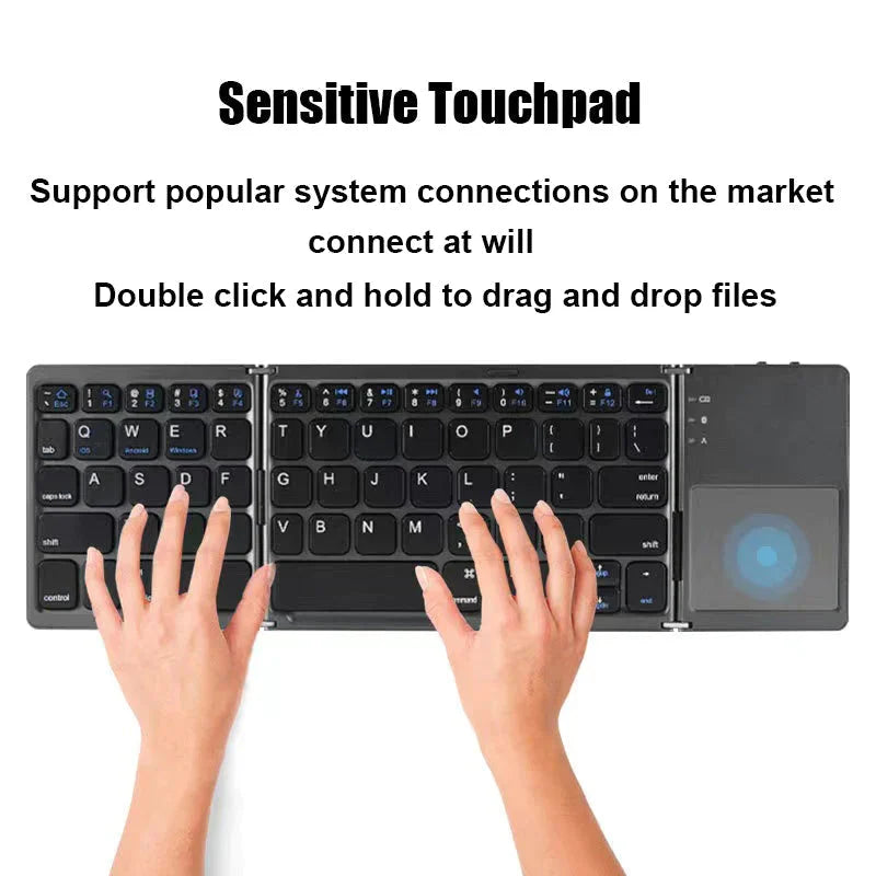 (🎃HALLOWEEN PRE SALE - 49% OFF) Foldable Bluetooth Keyboard with Touchpad 🎃