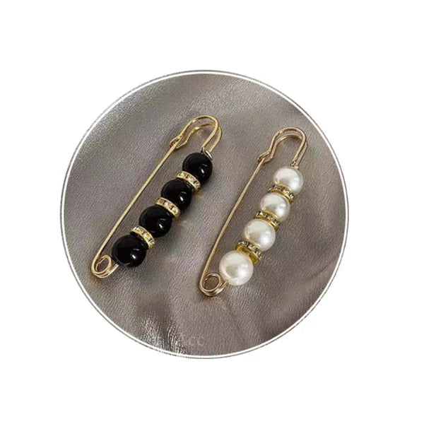 💎Fancy Rhinestones Pearls Safety Pin Brooch💖