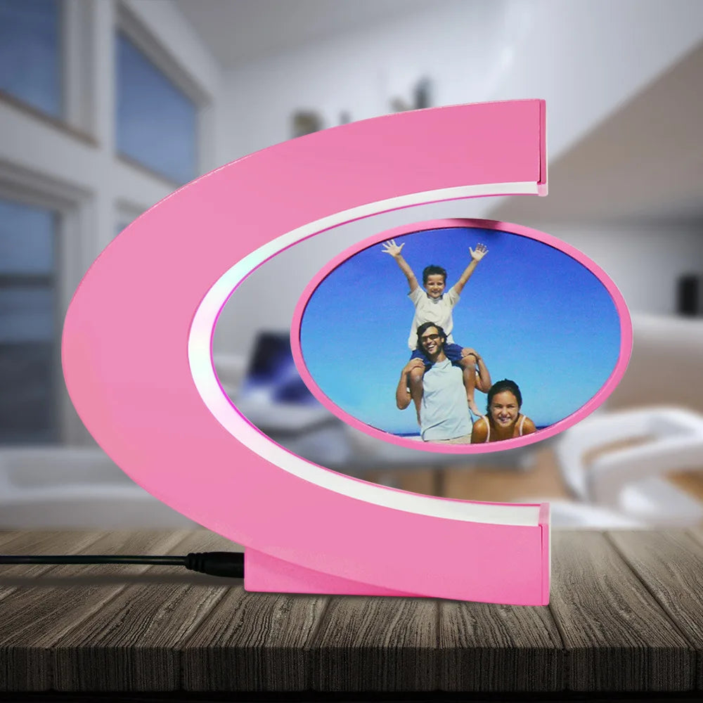 Magnetic Levitating Floating Photo Frame with Colourful LED Lights