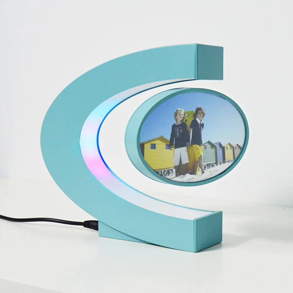 Magnetic Levitating Floating Photo Frame with Colourful LED Lights