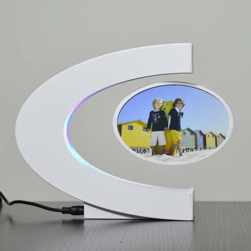 Magnetic Levitating Floating Photo Frame with Colourful LED Lights