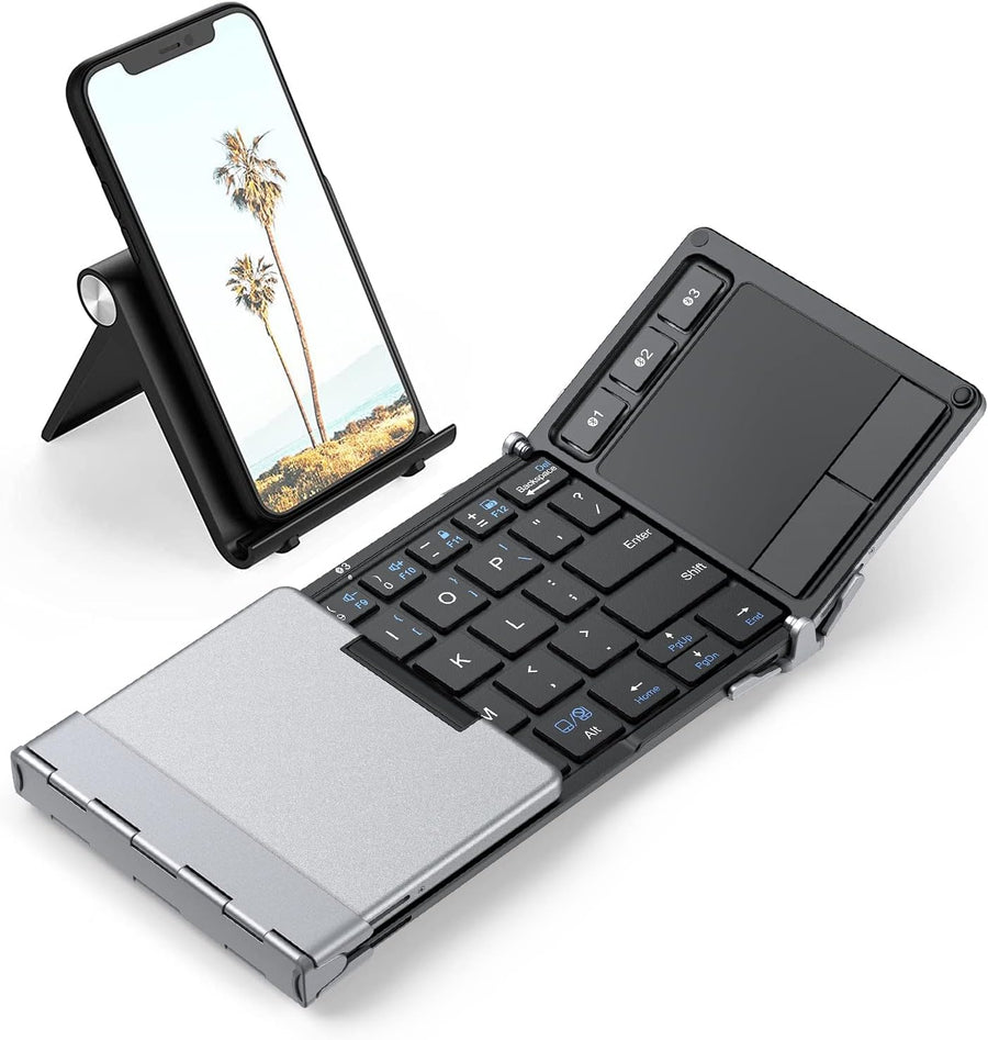 (🎉Early July 4th Sale While Supplies Last NOW-50% OFF) Foldable Bluetooth Keyboard with Touchpad 🎉