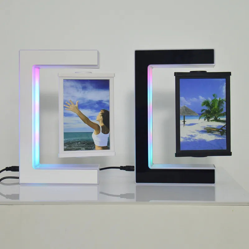 Magnetic Levitating Floating Photo Frame with Colourful LED Lights