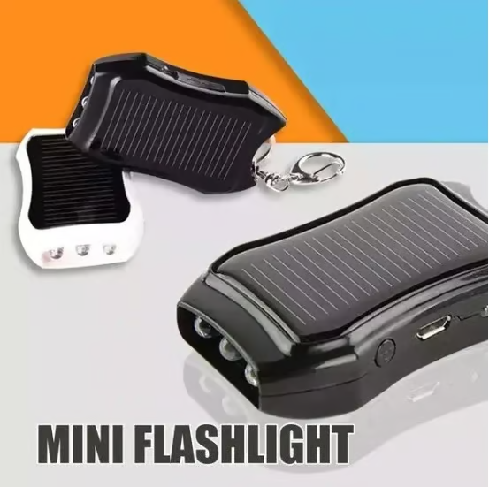 Solar Power Charger & Power Bank Keychain Flashlight - The Ultimate Stocking Stuffer