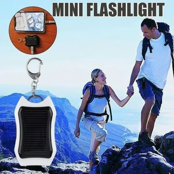 Solar Power Charger & Power Bank Keychain Flashlight - The Ultimate Stocking Stuffer