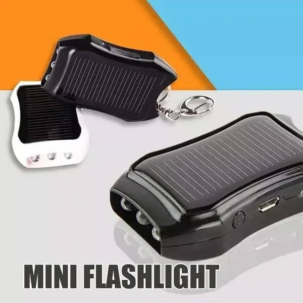 Solar Power Charger & Power Bank Keychain Flashlight - The Ultimate Stocking Stuffer