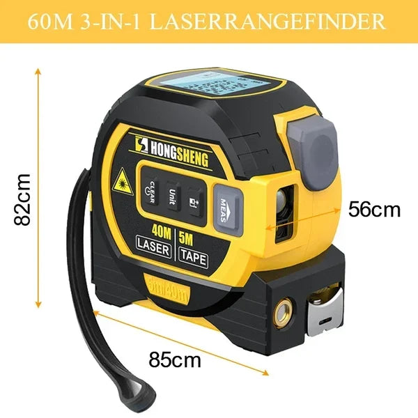 (🎃HALLOWEEN PRE SALE - 49% OFF) Laser Measure 3-In-1 Infrared Laser Tape Measure 🎃