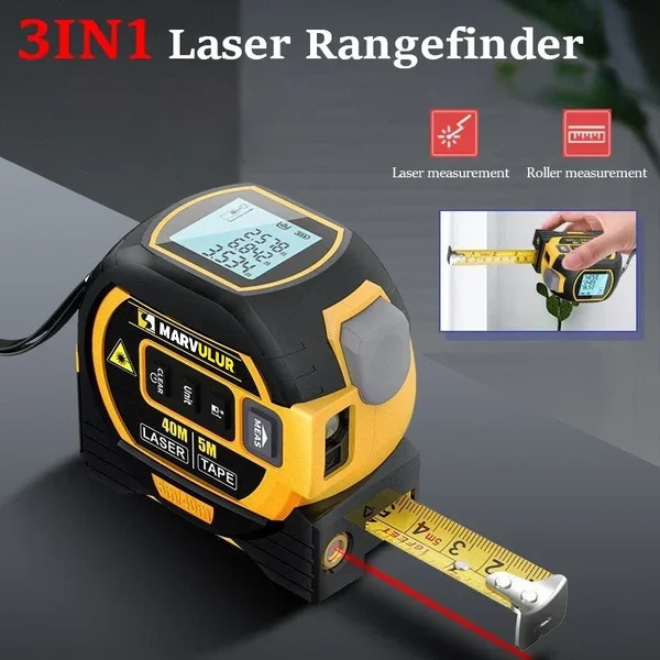 (🎃HALLOWEEN PRE SALE - 49% OFF) Laser Measure 3-In-1 Infrared Laser Tape Measure 🎃