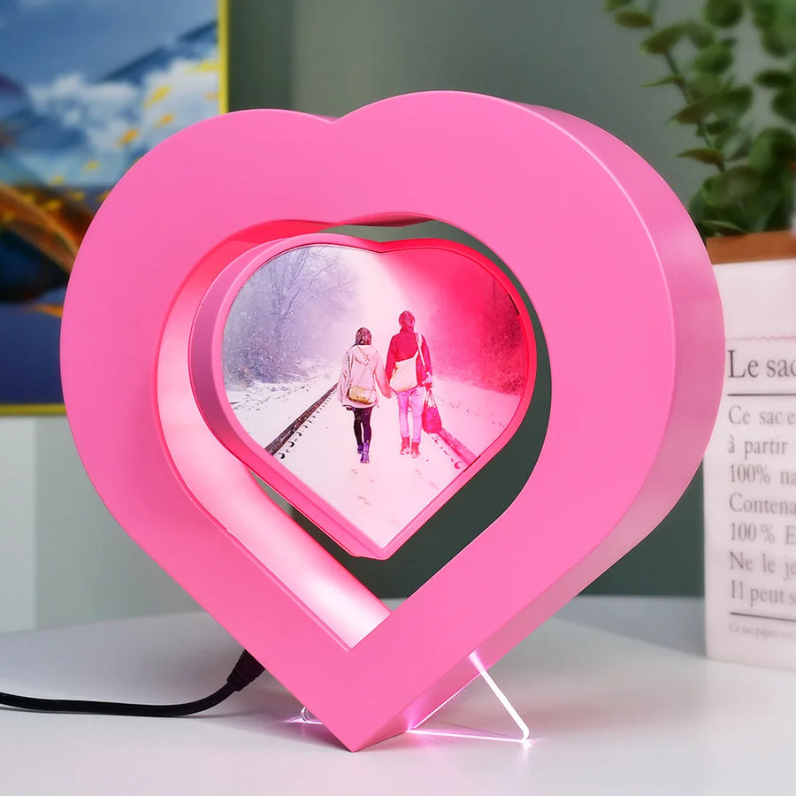 ❤️Magnetic Floating Heart Photo Frame with Colorful LED Lights❤️