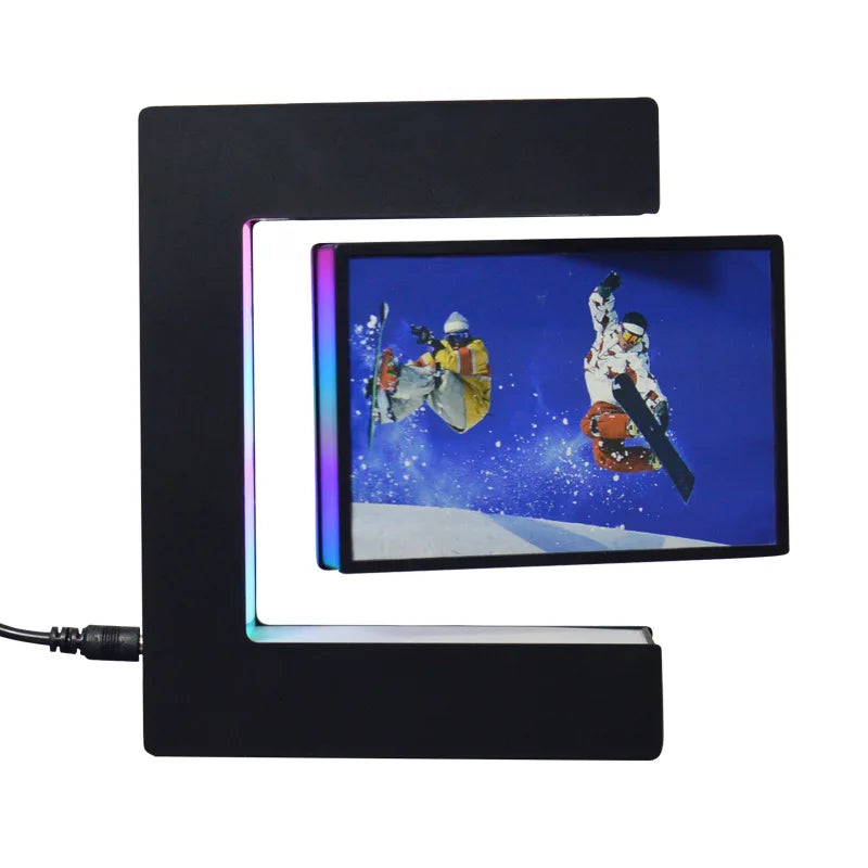 Magnetic Levitating Floating Photo Frame with Colourful LED Lights