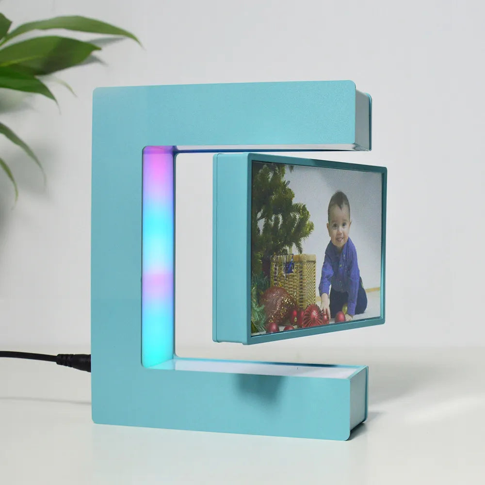 Magnetic Levitating Floating Photo Frame with Colourful LED Lights