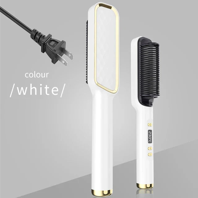 (🔥HOLIDAYS PRE SALE - 49% OFF) Powerful 5 Minute Digital Ceramic Negative-Ion Hair Straightener Brush🔥