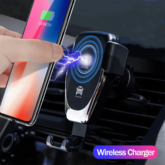 Supporto e caricabatterie wireless Qi per iPhone e Samsung per auto