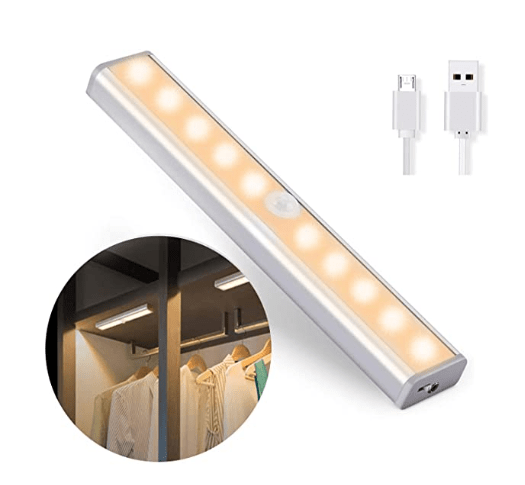 Luce LED con sensore di movimento Vexetechs ricaricabile tramite USB