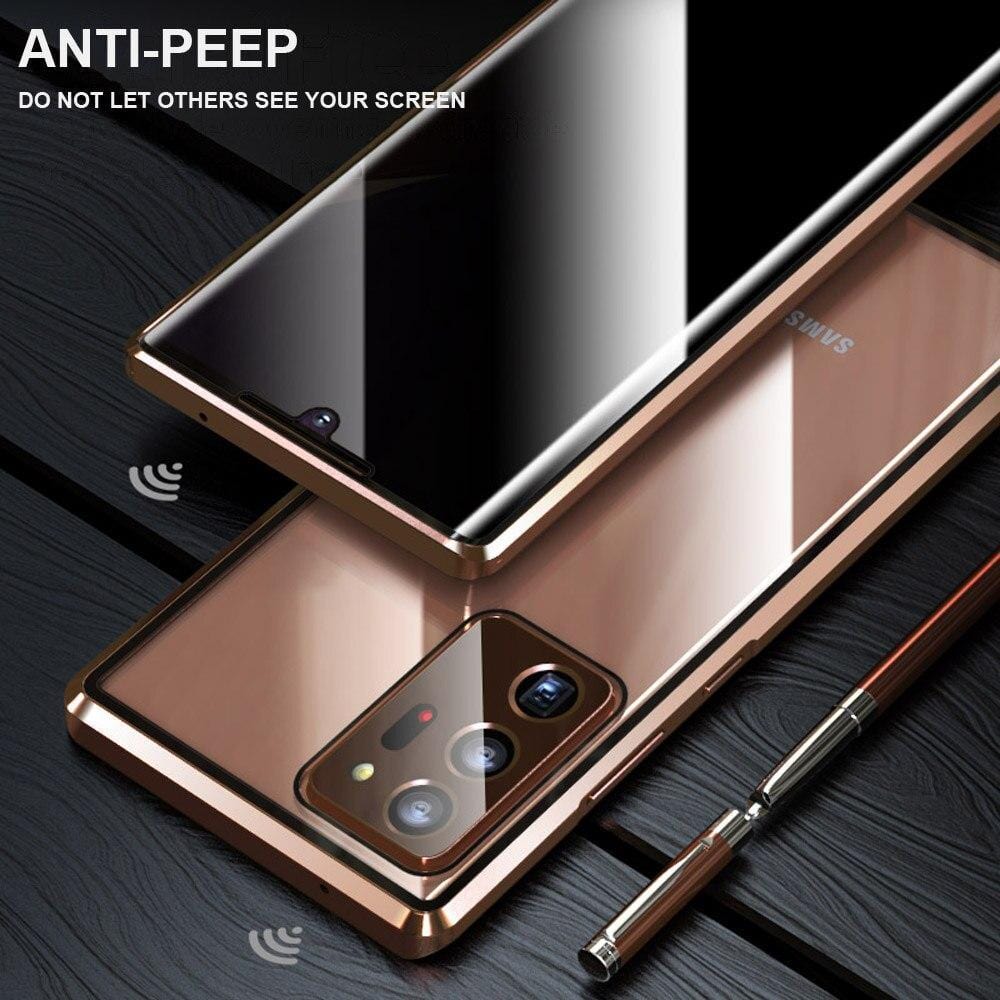 2021 Double-Sided Protection Anti-Peep Tempered Glass Phone Case