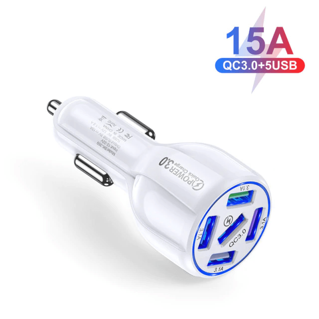 5 USB hurtigladede bilporter for iPhone, Android og Qi-enheter