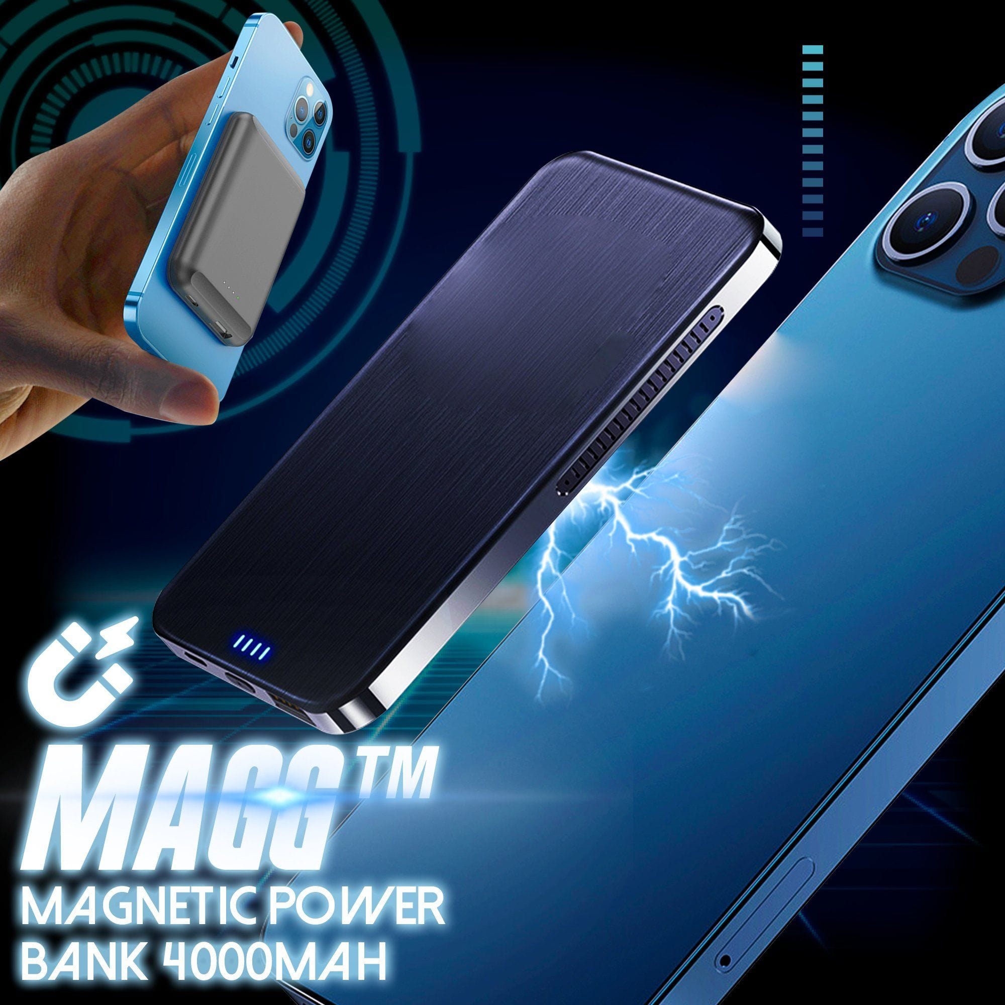 Bezprzewodowy magnetyczny power bank MAGG 4000 mAh