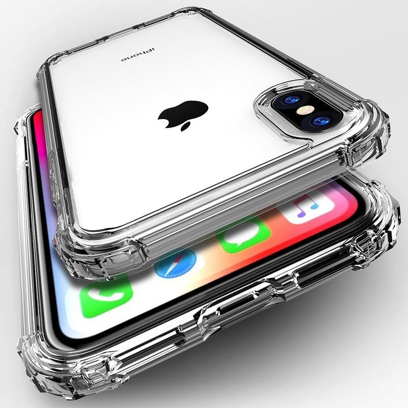 Stødabsorberende kofangercover, anti-ridse klar bagside, HD klar cover til Apple iPhone