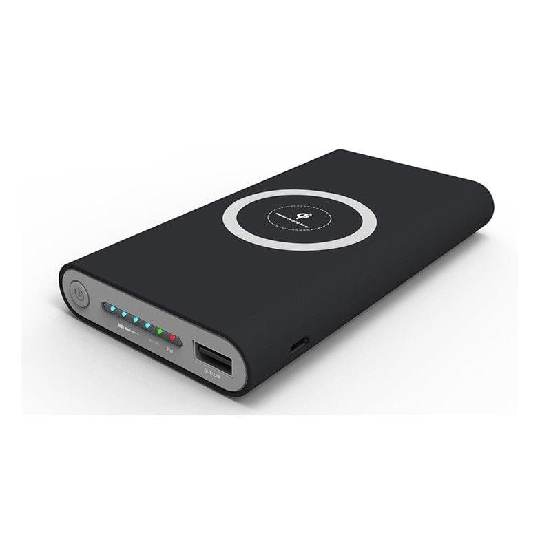 Power Bank & เครื่องชาร์จ QI ไร้สาย 10000mAh สำหรับ iPhone และ Samsung