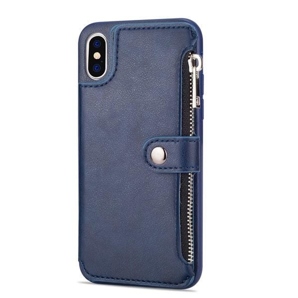 Retro lynlåsetuier til iPhone 8 7 6S 6 Plus etui til iPhone X XS MAX XR Multikortholdere læder pung telefoncover