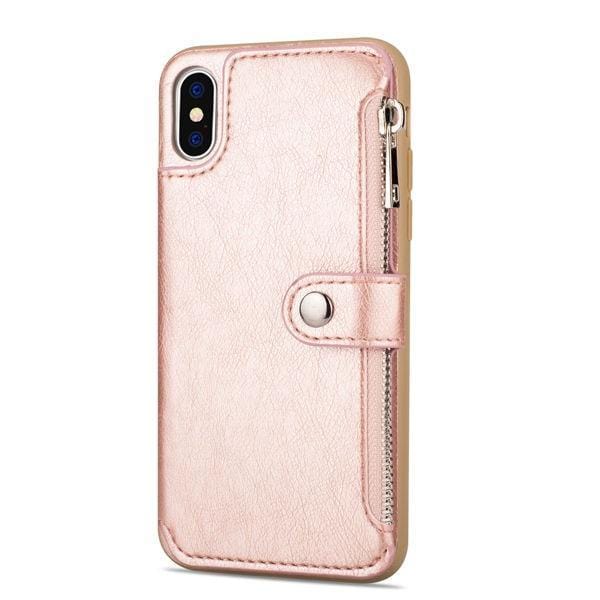 Custodie con cerniera retrò per iPhone 8 7 6S 6 Plus Custodia per iPhone X XS MAX XR Multi porta carte Portafoglio in pelle Cover per telefono