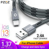 Hızlı Veri Aktarımı Fiber iPhone USB Kablosu